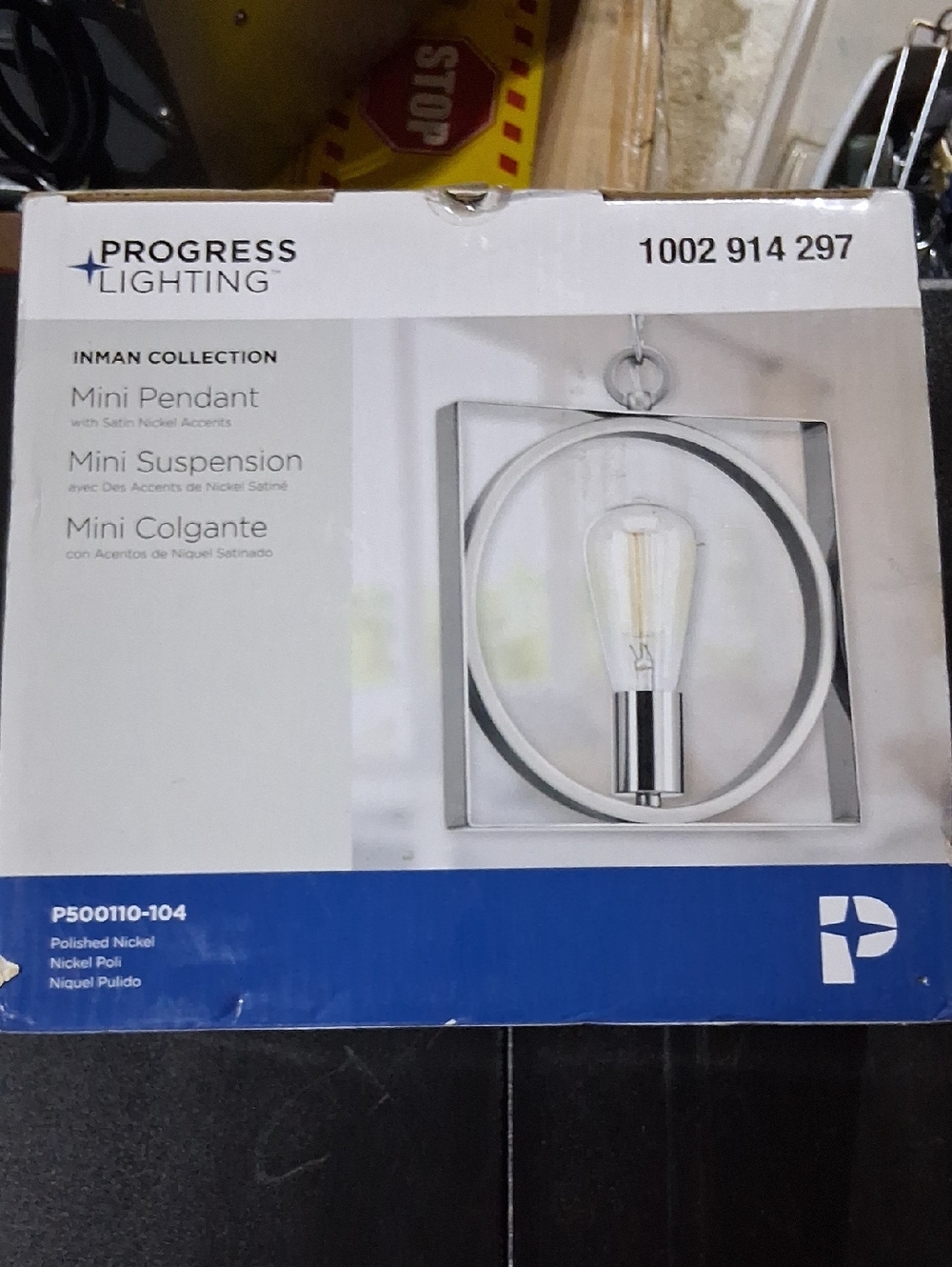 Inman Polished Nickel Mini Pendant